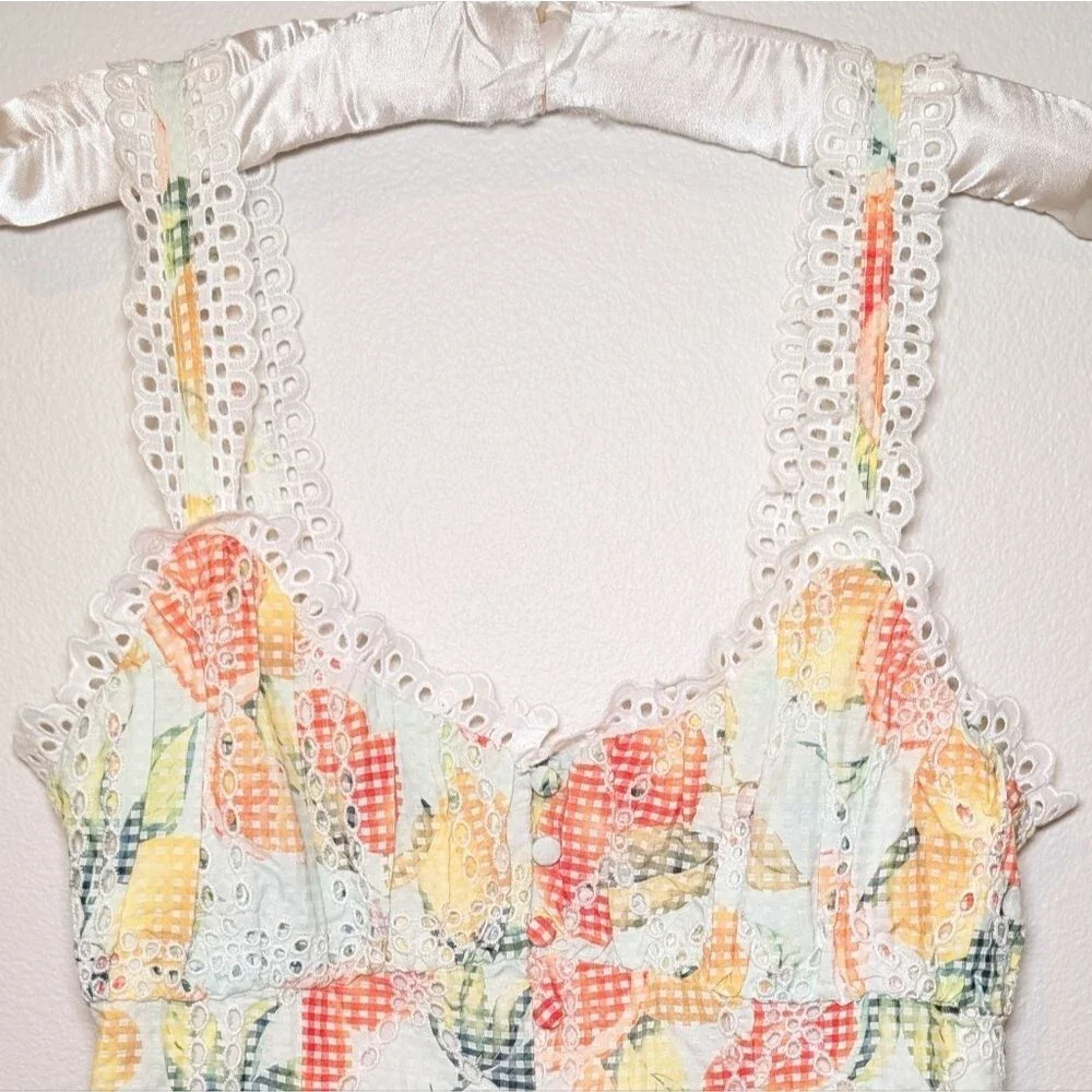 NWT By Anthropologie Ruffled Eyelet Dress - Picture 6 of 16